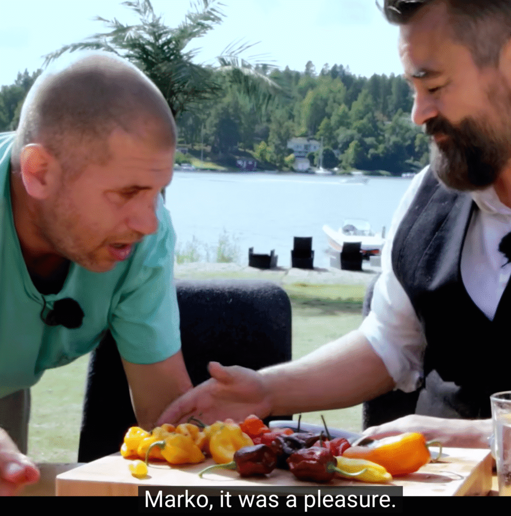 Markooli äter chili
